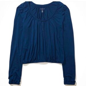 AE Long-Sleeve Soft & Sexy Button Shirt